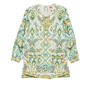 FARM Rio Multicolor Green Yellow Patterned Jumpsuit Romper